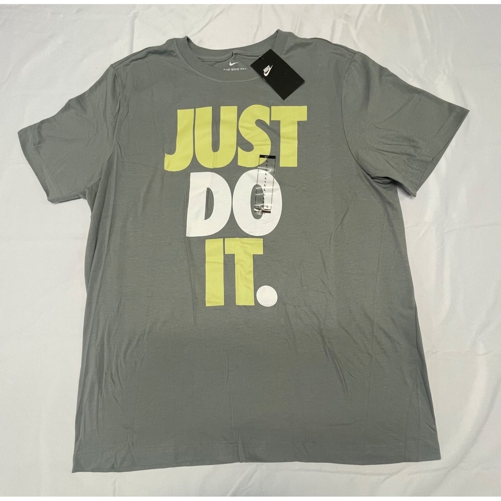 NIKE THE NIKE TEE MATTE GREY MENS TEE LARGE D85036 073 LARGE